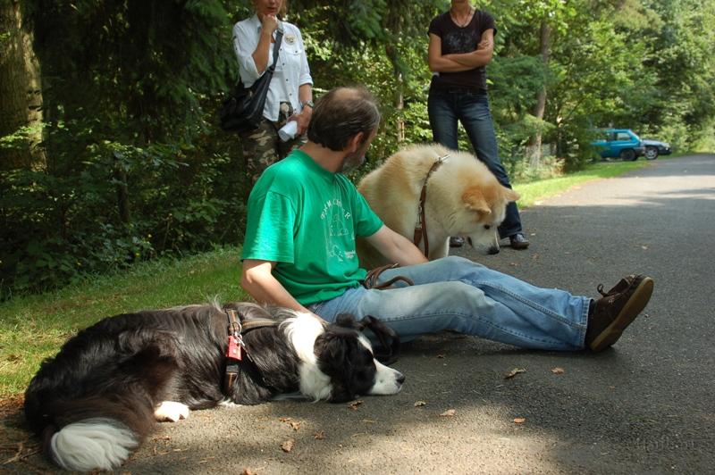 DSC_1095.JPG - Neben Günther zeigen beide Rüden gutes Hundebenehmen. (fotografiert von Helga Drogies)